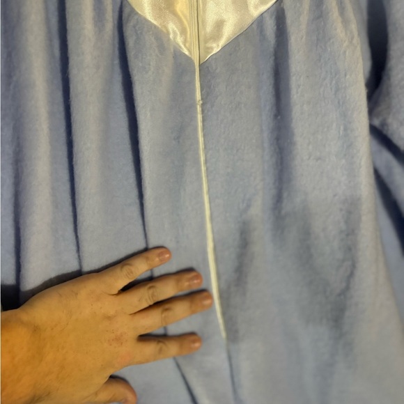 Vintage Blue and Cream Pajama Gown - Picture 4 of 8